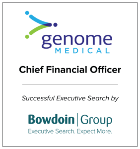 Genome Medical CFO Placement Tombstone
