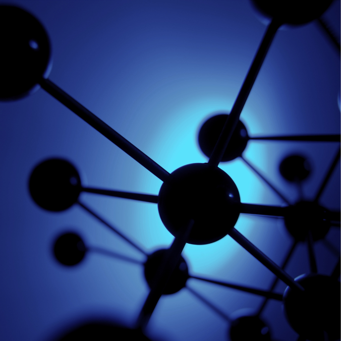 Abstract photo of a molecule
