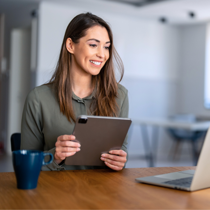 Photo of a Client using Bowdoin's Talent Hub